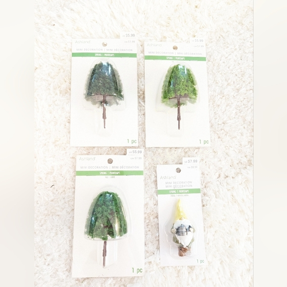 Ashland Mini Spring Decorations Trees and Gnome NWT - Picture 1 of 9